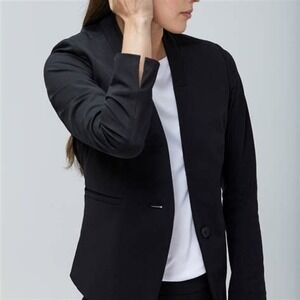 Ministry of Supply Women's Kinetic Blazer Sz 4 Black One Button‎ Modern Business